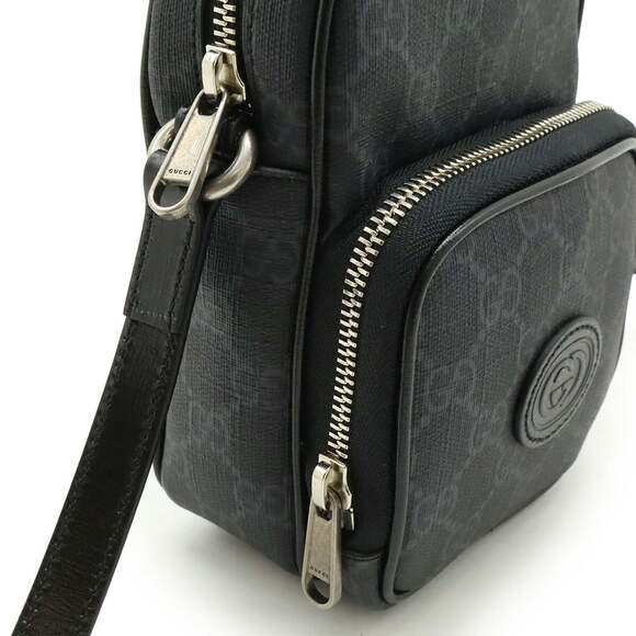 GUCCI Authentic Black Leather Shoulder Bag - Picture 6 of 10